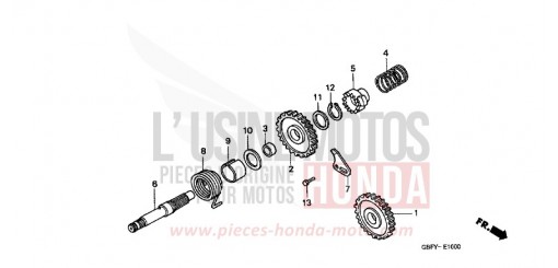 AXE DE KICKSTARTER CR80R1 de 2001